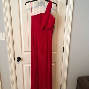 BCBG long gown one shoulder